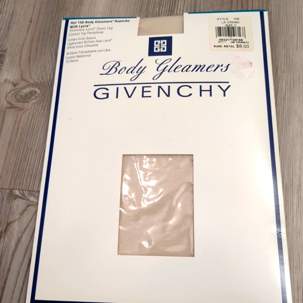 GIVENCHY BODY GLEAMERS Pantyhose SUPERBE 156 Control Top Sz C style 156